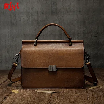 

Vintage Leather Women's Bags Women Retro Lock Leather Shoulder Messenger Bags Female Handbags Large Capacity Diagonal Bags Soft
