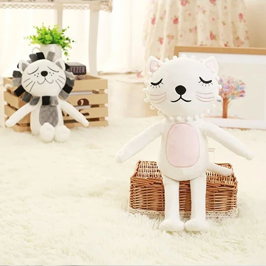 40 см Kawaii плюшевый Кот Лев Кукла игрушки для детской комнаты декор мягкие детские плюшевые игрушки ребенок успокаивающая кукла рождественский подарок