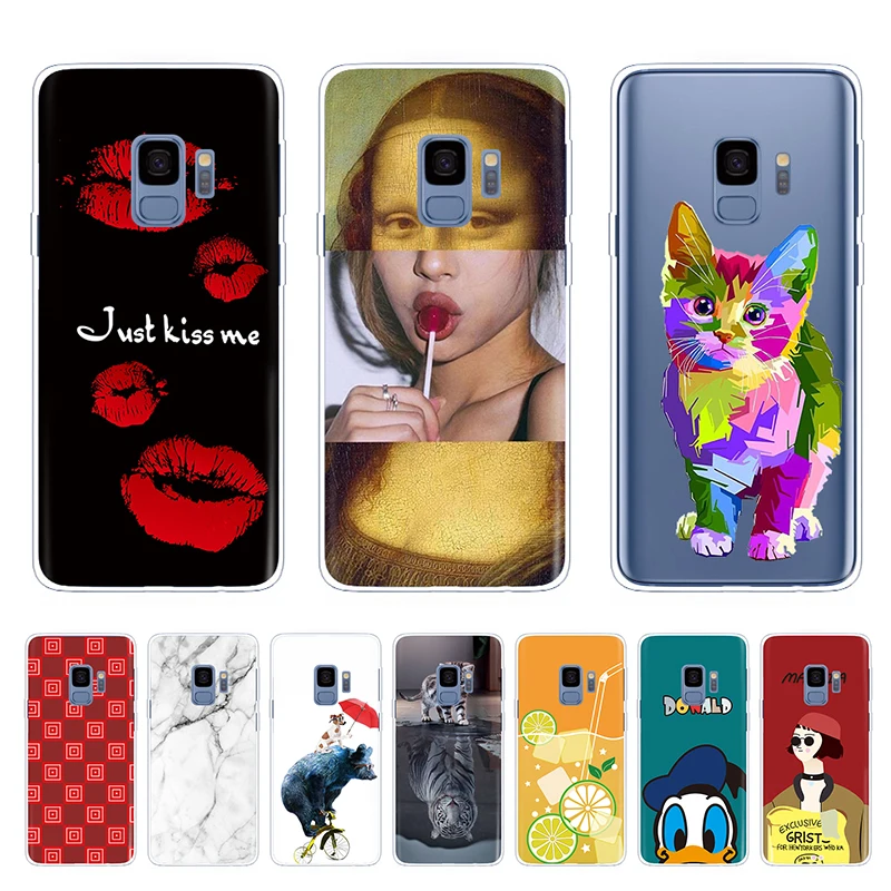 Силиконовый чехол для телефона samsung Galaxy S9 мягкий с рисунком сделай сам Plus чехлы из