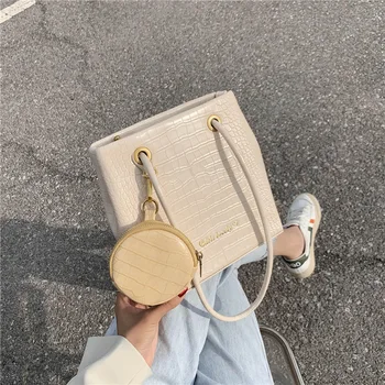 

Fashion Crocodile Pattern Totes Bag Women Shoulder Bags Designer Alligator 2 Bags Set Women Handbag Female Solid Color Clutch