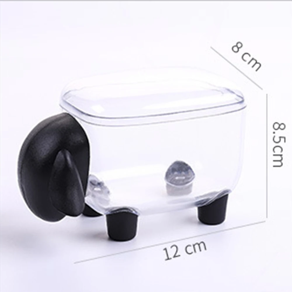 Small Sheep Storage Tank Plastic Desktop Storage Box Toothpick Cotton Swab Box Multi-function Sheep Shape Storage Decorative Box