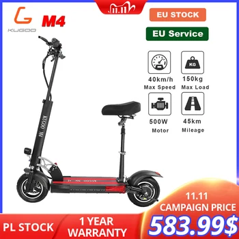 

[PL STOCK]KUGOO Kirin M4 Electric Scooter Folding Electric Skateboard 10Inches VacuumTire 500W 45/40KM/H DiscBrake Free Seat