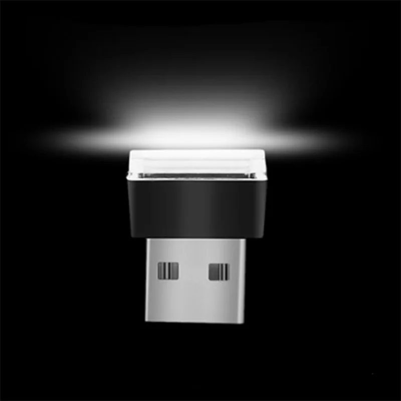 Автомобильный USB светодиодный декоративный светильник для zafira a tucson xc60 fiat bravo 2 audi a5 peugeot 3008 suzuki sx4 amg - Цвет: Белый