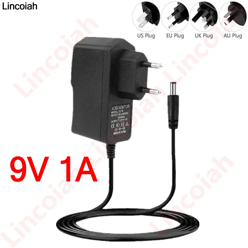 1 Pz Dc 9V1A 9V 1A Alimentatore Ac 100V-240V Convertitore Adattatore Caricabatterie 1000Ma Per Izi Lynx 1/2 Pack Per Console Spina Ue