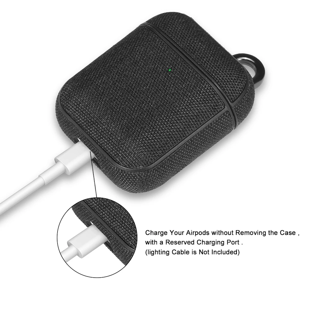 Холщовый чехол для наушников для Airpods, чехол, симпатичный силиконовый защитный чехол для bluetooth-наушников-1or2 поколения
