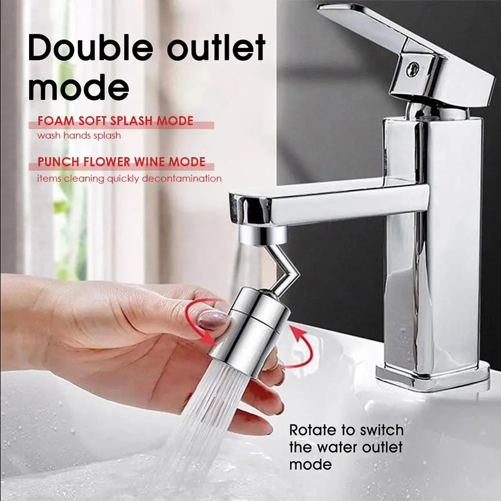 

Splash Filter Faucet Universal Swivel 720 Degree Kitchen Sink Faucet Aerators Rotatable Bathroom Filter Nozzle Swivel Tap Faucet