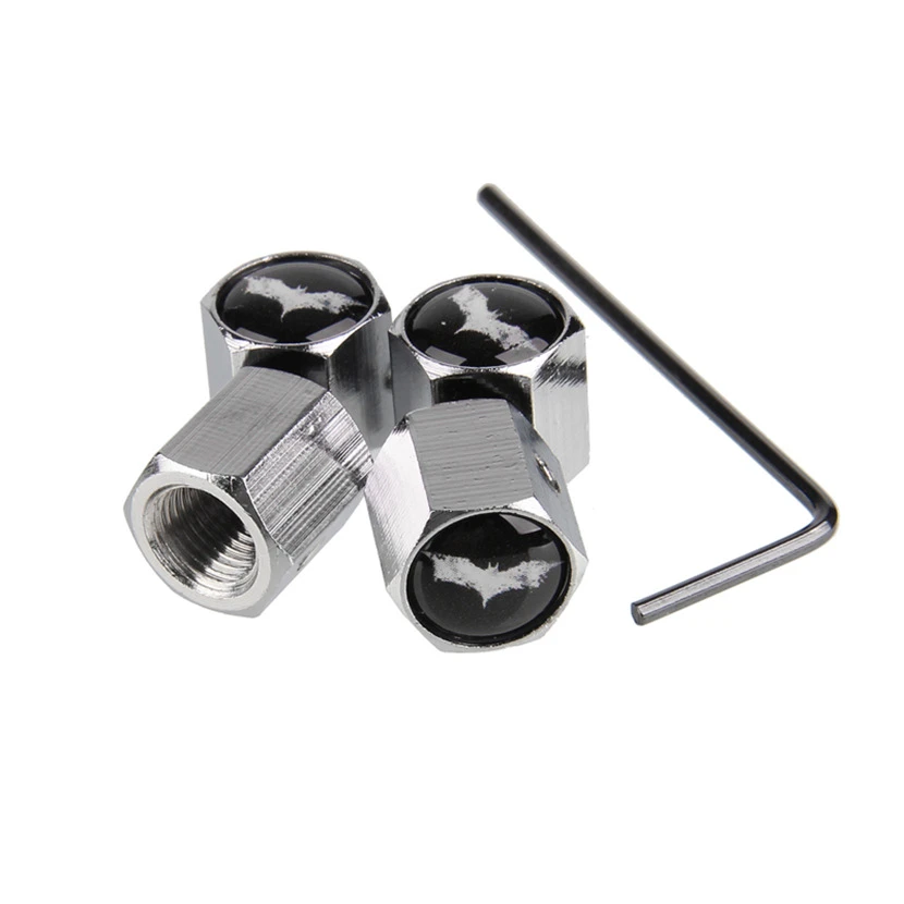 Tapas de válvula de aire de neumáticos, piezas de coche, tapones de rueda antirrobo, emblema de murciélago, de vástago de llantas de coche Renault Clio, Megane, Styling|Vástagos y tapas