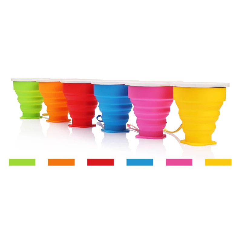 270 мл чашка для путешествий из нержавеющей стали силиконовые выдвижные складные