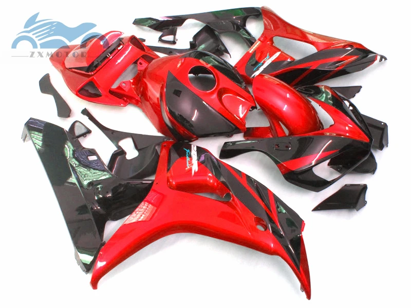 Высококачественный Комплект обтекателя впрыска, пригодный для Honda CBR1000RR 2006 2007 CBR 1000RR 06 07 ABS пластиковые комплекты обтекателей красный черный XY26