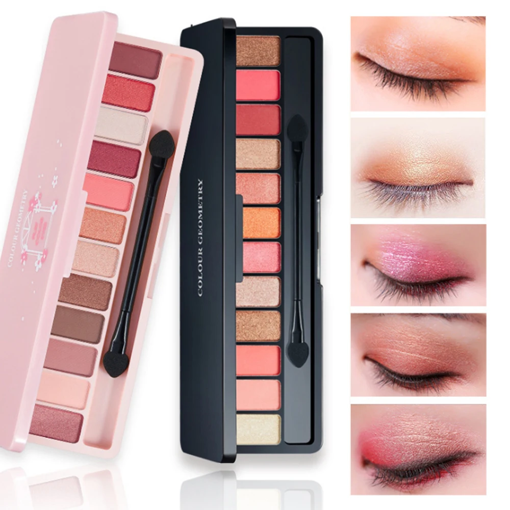 

Natural Color Eyeshadow Palette Makeup Matte Shimmer Warm Eye Shadow Pigmented Make Up Pumpkin Color Eyeshadow Powder