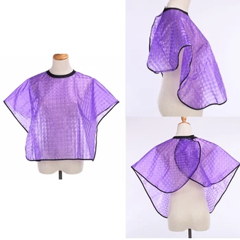 

Purple Anti-Sticking Baked Oil Dyed Waterproof Shawl Salon Barber Shop Anti-Static Cloth Beauty Polyester Styling Hair Cutting