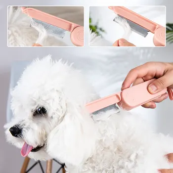 

Dog Comb Tool Pet Hair Remover Brush Dog Cat Fur Brush Base Double-Side Home Furniture Sofa Clothes Cleaning Lint Brush