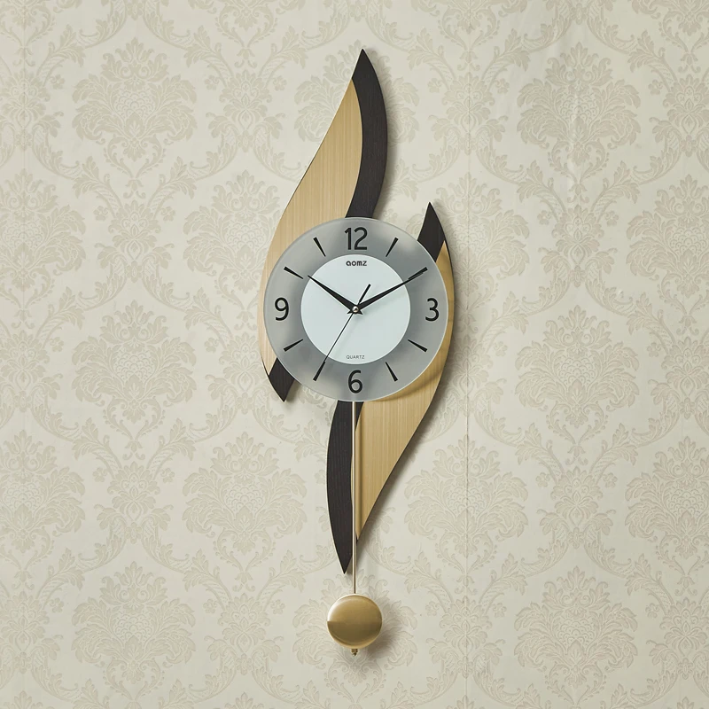 Современные Простые маятниковые модные креативные настенные часы для гостиной, скандинавские немые настенные часы, домашний декор
