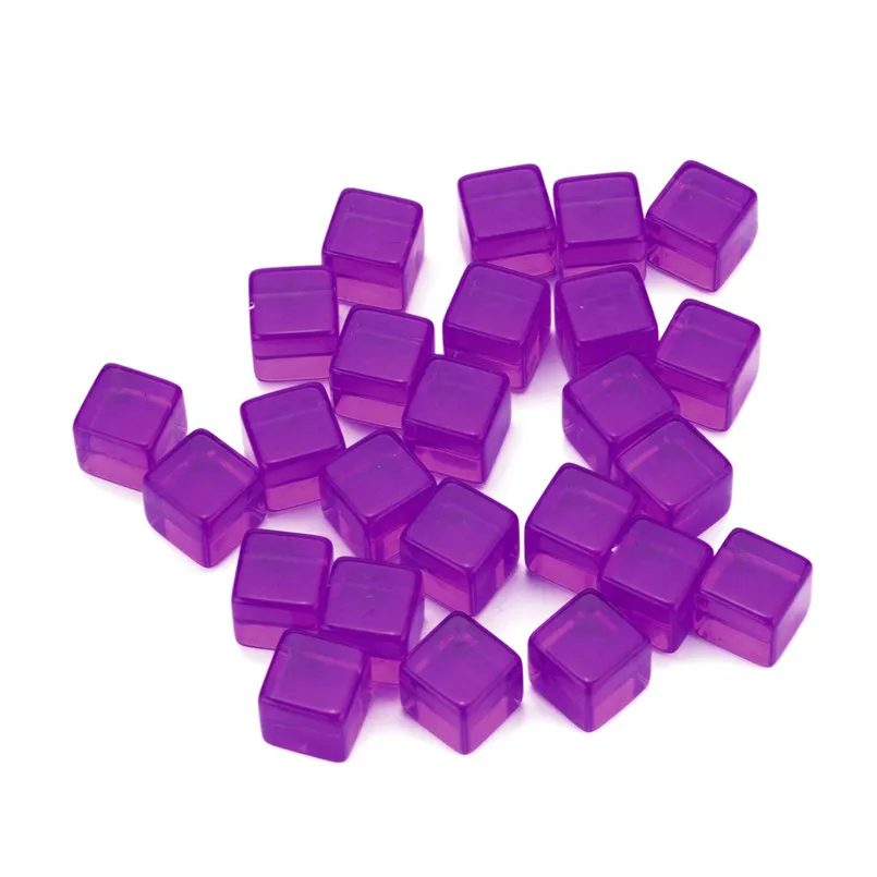 25pcs transparent dice acrylic cube board game kids DIY fun and teaching dice set with 6 dice dados rpg dados poliedricos 30A20 (11)