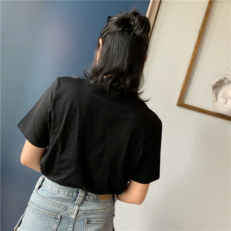 CK футболка Femme уличная Футболка женская Эстетическая одежда E Girl 90s белая Повседневная футболка Летняя женская одежда для футболок