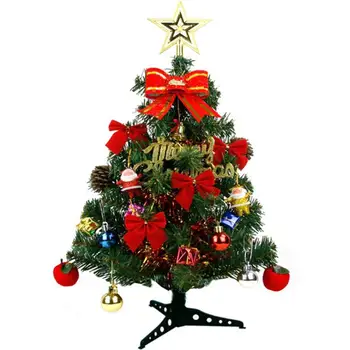 

24" Christmas Tree with Pinecone Small Santa Apple Ribbon Ornament National Tree DIY Christmas Tree Christmas Decor