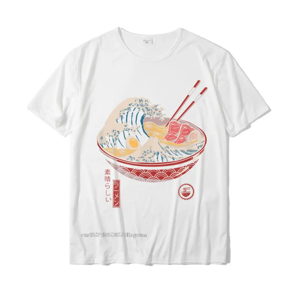 100% Cotton Fabric Man Great Ramen Wave T-Shirt T-Shirt__3206 Tshirts Simple Style T Shirt New Design Round Neck Tops Shirts Great Ramen Wave T-Shirt T-Shirt__3206 white