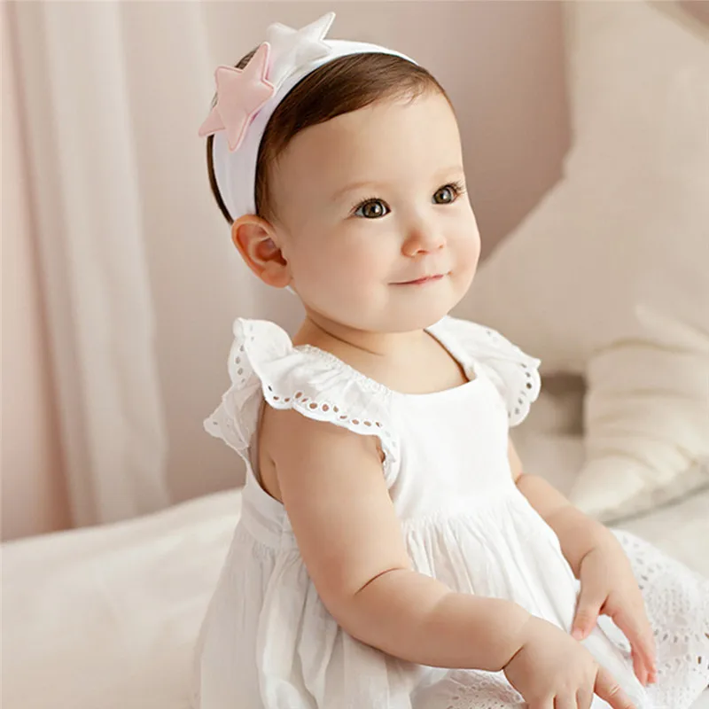 New Fashion Korean Cute Baby Headband Cute Double Five-pointed Star Headdress Baby Girl Hair Accessories Diadema Bebe