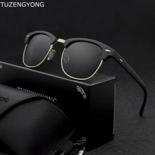 Солнцезащитные поляризационные очки TUZENGYONG, классические дизайнерские очки для мужчин и женщин с зеркальными стеклами