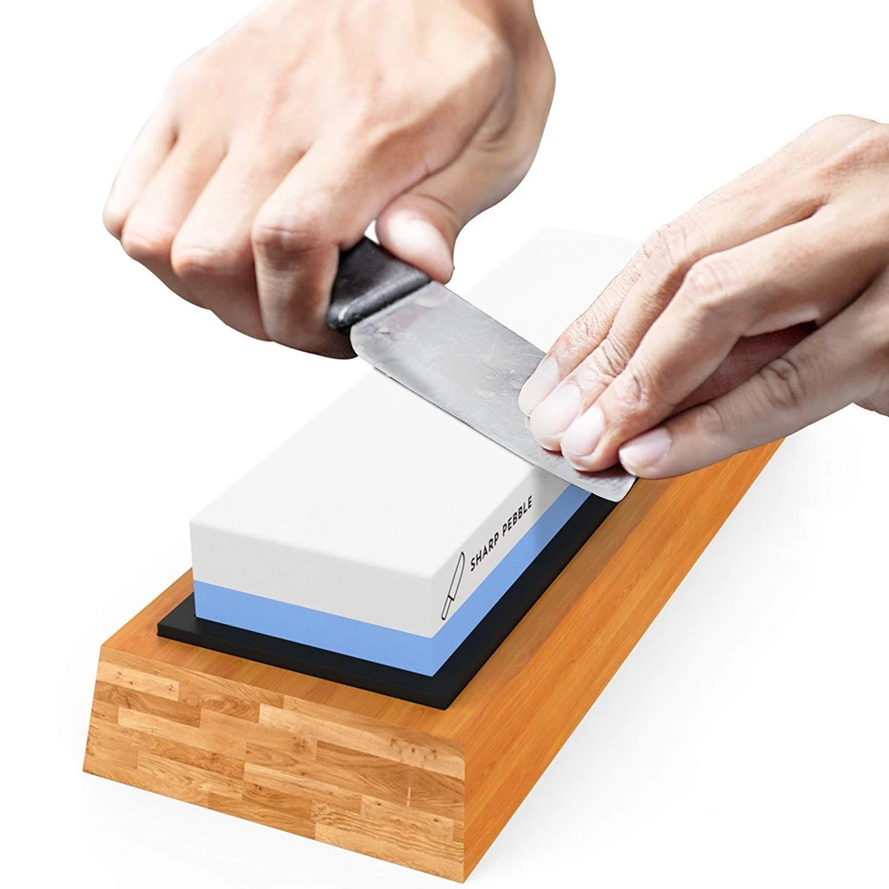 

Hot 1000/6000 Grit Base Cutter Sharpener Stone Premium Whetstone Cut Sharpening Stone Set Ideal Sharpener for All Blades