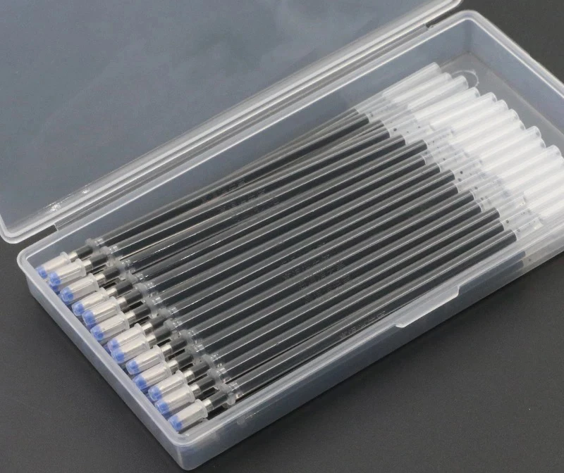 40pcs Heat Erasable Pen High Temperature Disappearing Fabric Marker Refills with Storage Box Fabric Craft Tailoring Accessories 