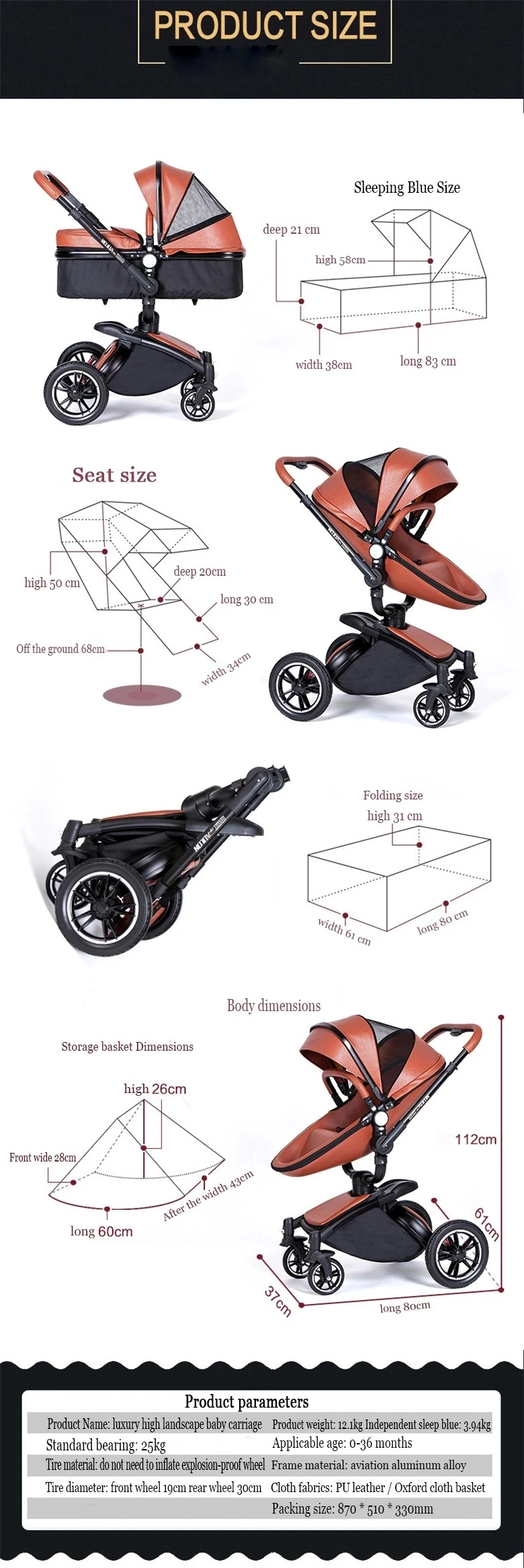 Роскошная детская коляска 3 в 1 модная коляска из яичной скорлупы Европейская коляска для лежа и сидения