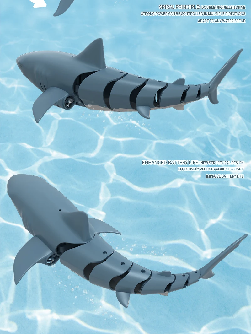 RC-Shark-Durable-Fish-Boat-4-CH-Submarine-Radio-Remote-Control-Electronic-Toy-Kids-Birthday-Gift
