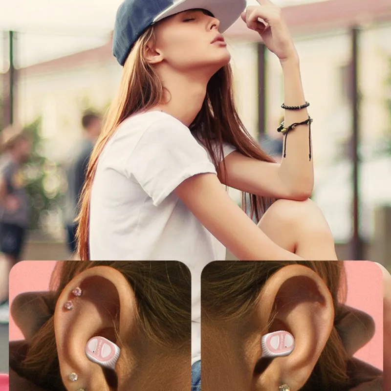 19 моно мини невидимые наушники Bluetooth 5,0 наушники с шумоподавлением гарнитура с микрофоном 3d звук 1 комплект