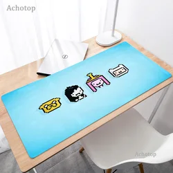 Mousepad com estampa de desenho animado, alta qualidade, tempo de aventura, laptop, pc gamer, mouse pad grande com borda de travamento