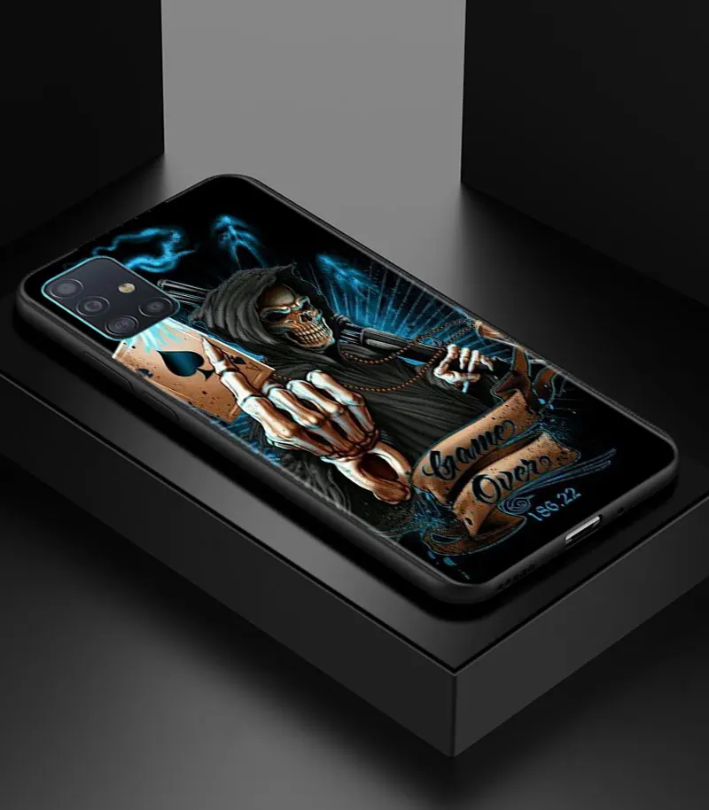 Grim Reaper Skull Skeleton Soft Phone Case Cover