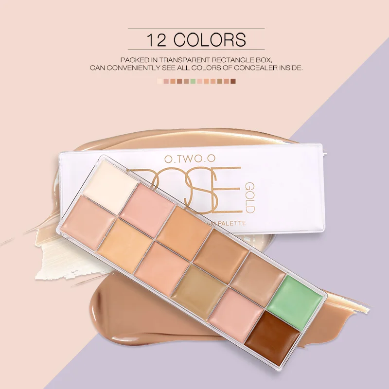 12 Colors Professional 3D Concealer Palette Cover Eye Bags Acne Fundation Cream Brighten Whitening Facial Makeup Tool TSLM2