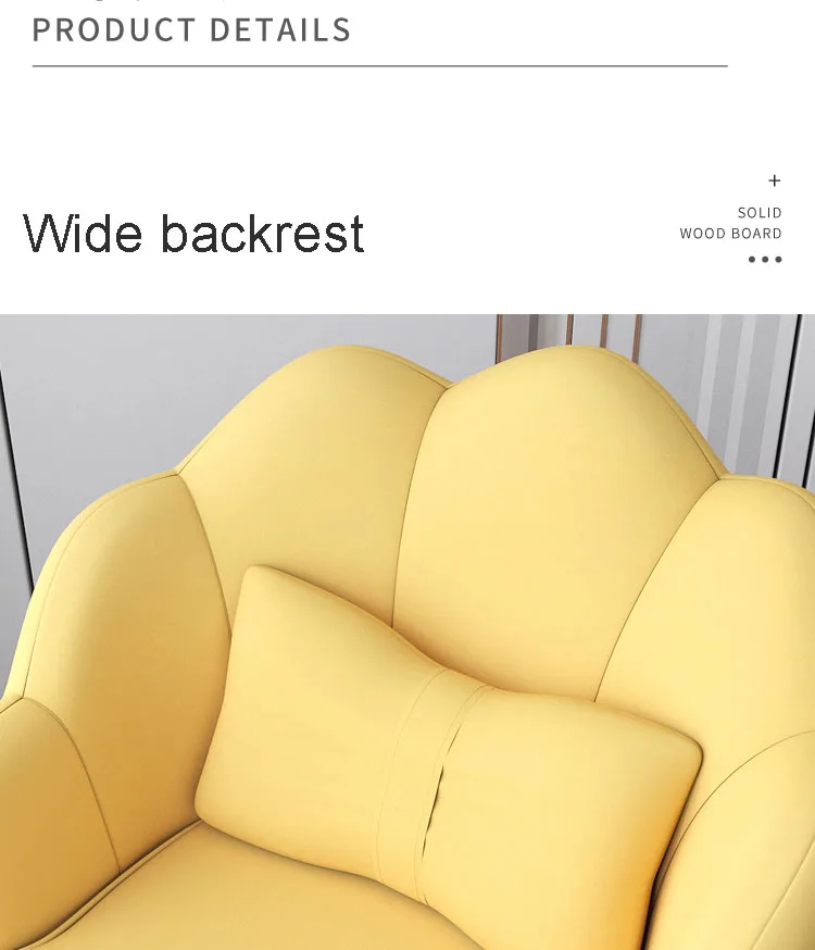 Light Luxury Dinning Chair Bedroom Backrest Fabric Living Room Makeup Chair Golden Foot Bedroom Chairs For Home Decoration