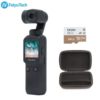 

Feiyutech Pocket 6-Axis Handheld Gimbal Stabilized Camera 4K 60fps 270 Mins with Bag Low Motion Smart Tracking Hyperlapse Motion