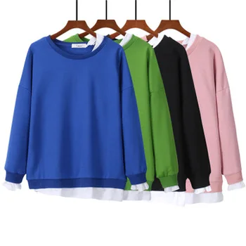 

2020 NEW Real shot autumn and winter Korean version of the Hong Kong style loose super fire large size women's plu