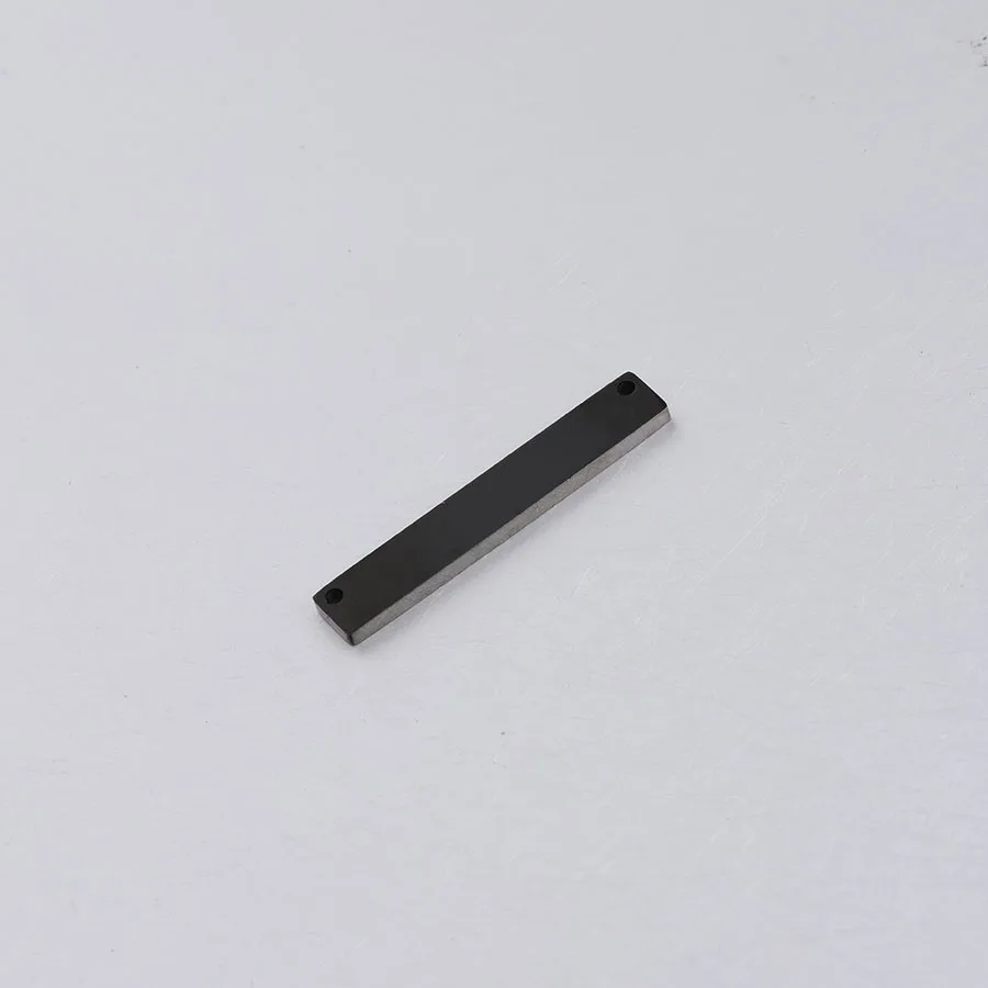 Fnixtar нержавеющая сталь прямоугольная штамповка пустой бар Очаровательная пластина DIY ожерелье Бар зеркальная полировка разъем 2*6*35 мм 20 шт./лот - Окраска металла: black color