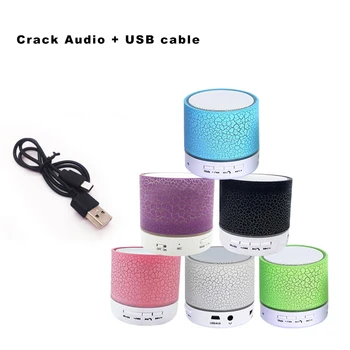 

Bluetooth Crack Small Speaker Wireless Colorful Light Speaker Sound Audio Phone Mini Subwoofer Support TF Card / U Disk / AUX