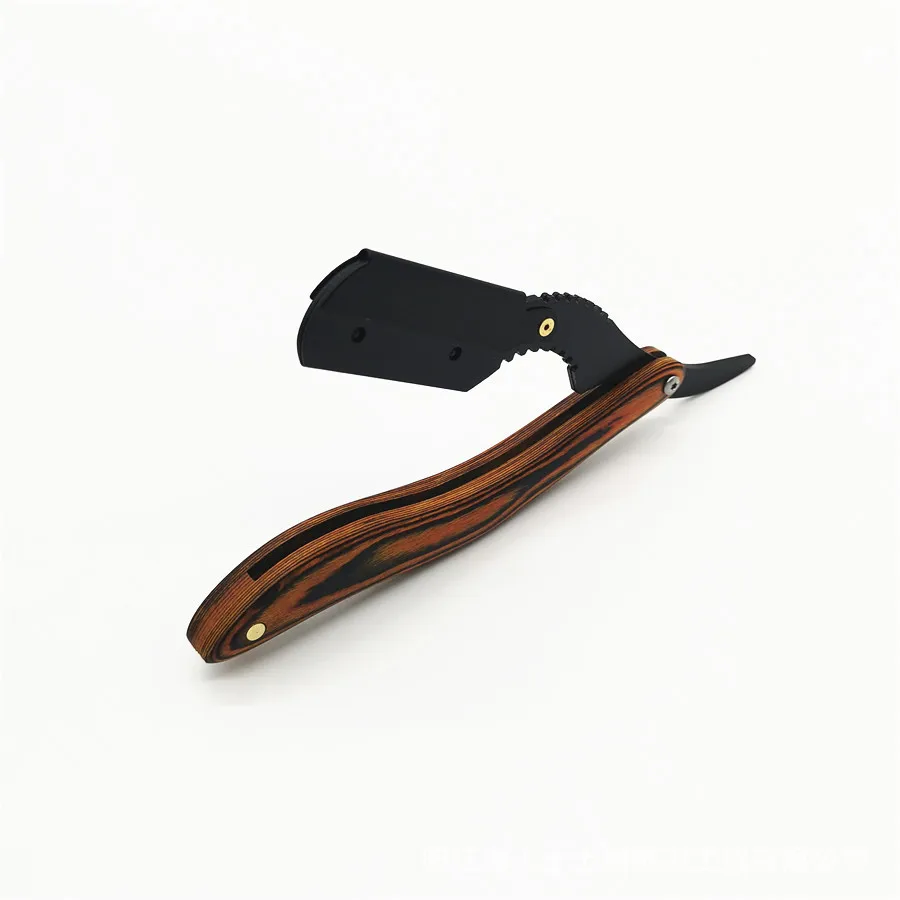 Vintage Razor Razor Wooden Handle Razor Stainless Steel Straight Razor Holder G1105