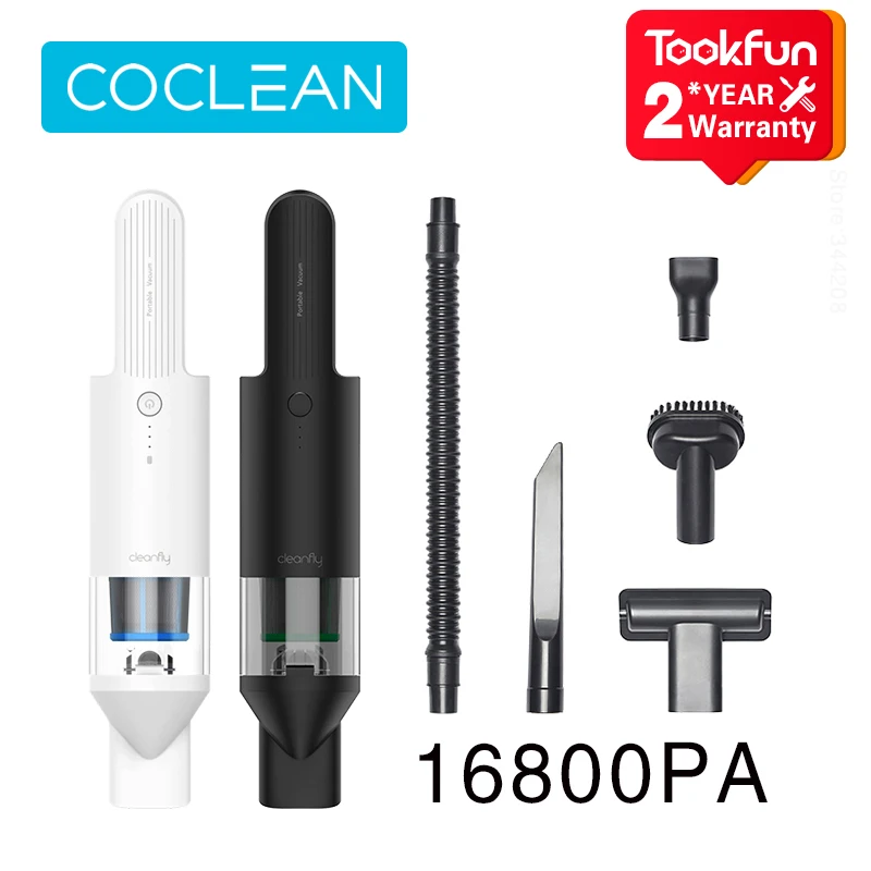 COCLEAN Cleanfly Handheld Vacuum Cleaner FV2 for Car home Portable Wireless Dust Catcher 16800PA Strong Cyclone Suction