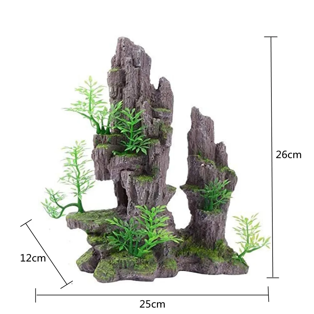 Aquarium Rockery Decoration Fish Tank Artificial Resin Rockery Stone Landscape Antique Castle Decor Ornament Aquarium Accessory fish tank ornaments fish tank decorations aquarium ornaments mini landscape ornaments