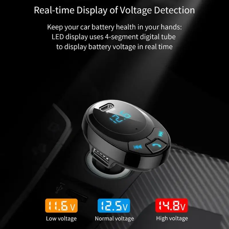 BT09 автомобильный fm-передатчик Bluetooth 5,0 автомобильный mp3-плеер Быстрая зарядка 3,1 адаптер напряжения автомобильный беспроводной Bluetooth комплект