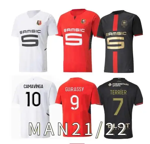 Мужские футболки 21 22 стадион Rennais corriendo 2021 рубашки 2022 Raphinha Camavinga Niang Terrier bourigeaudi |