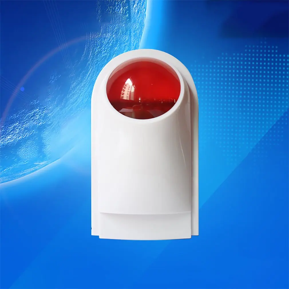 104 Беспроводная вспышка стробоскоп наружная звуковая сирена красный свет для домашней охранной системы сигнализации