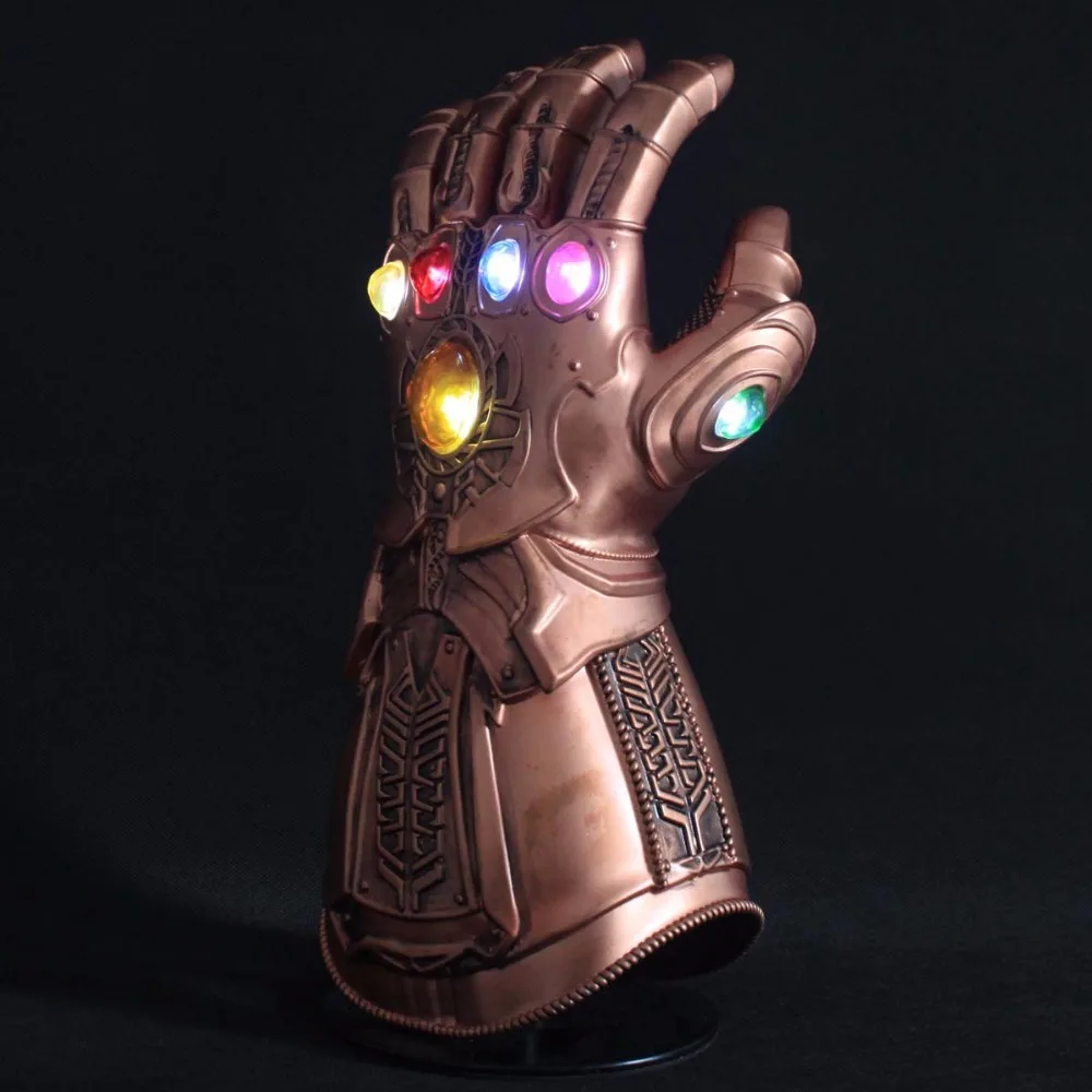 Светодиодный светильник Thanos Infinity Gauntlet Мститель Бесконечность войны косплей светодиодный перчатки ПВХ экшн-фигурка модель игрушки подарок Хэллоуин реквизит