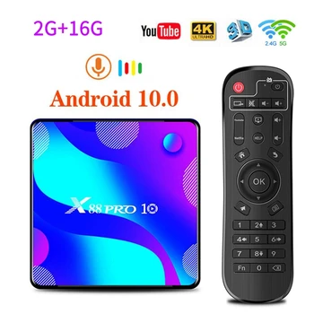 

Android 10.0 X88 PRO 10 TV Box RK3318 4K Google Store Netflix Youtube Max 2GB RAM 16GB ROM