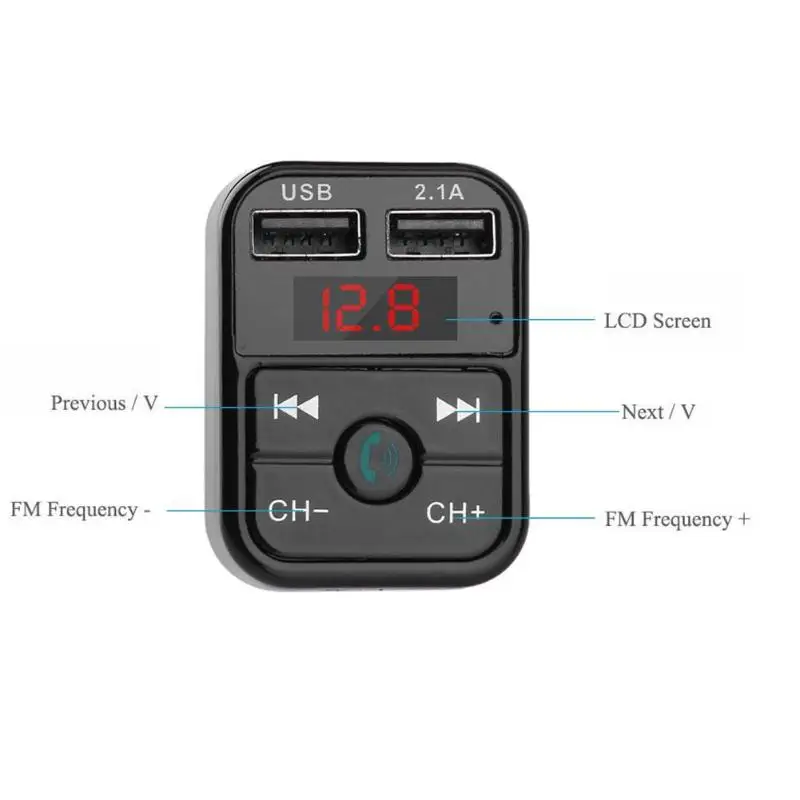 Беспроводной автомобильный Bluetooth Hands-free Комплект fm-передатчик lcd MP3 плеер Автомобильная электроника радио USB зарядное устройство 2.1A Hands Free Универсальный