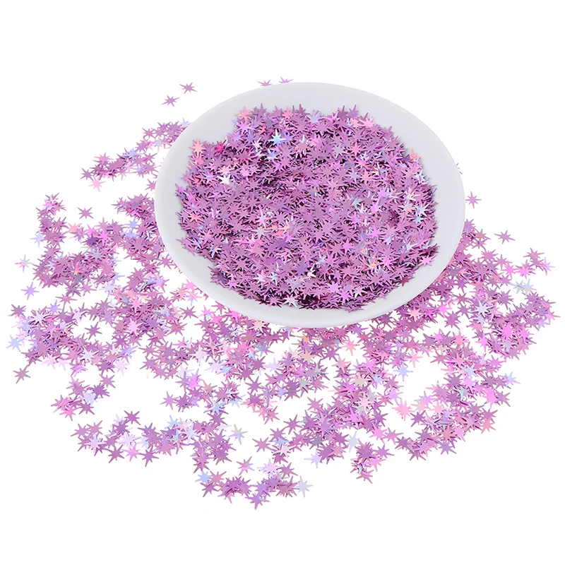 10g Ultrathin Star Nail Sequin Eco Friendly Glitter Laser Silver Paillette Art Wedding Decor Confetti Party Decorative Props - Цвет: red