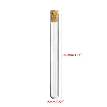 

Plastic Test Tube with Cork Stopper Bead Storage Vial Containers