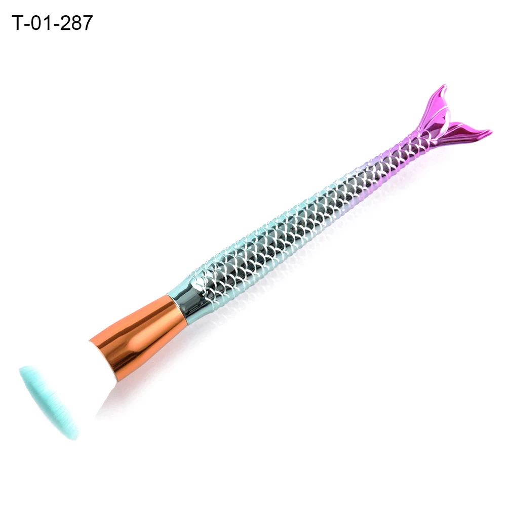 Unique Mermaid Makeup Brush Set EyeShadow Foundation Powder Eyeliner Eyelash Lip Blush Brush Eyeshadow Cosmetic Beauty Tool Kit