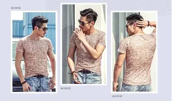 

Casual new men's T-shirt advertising shirt men's short sleeve bottoming shirt
