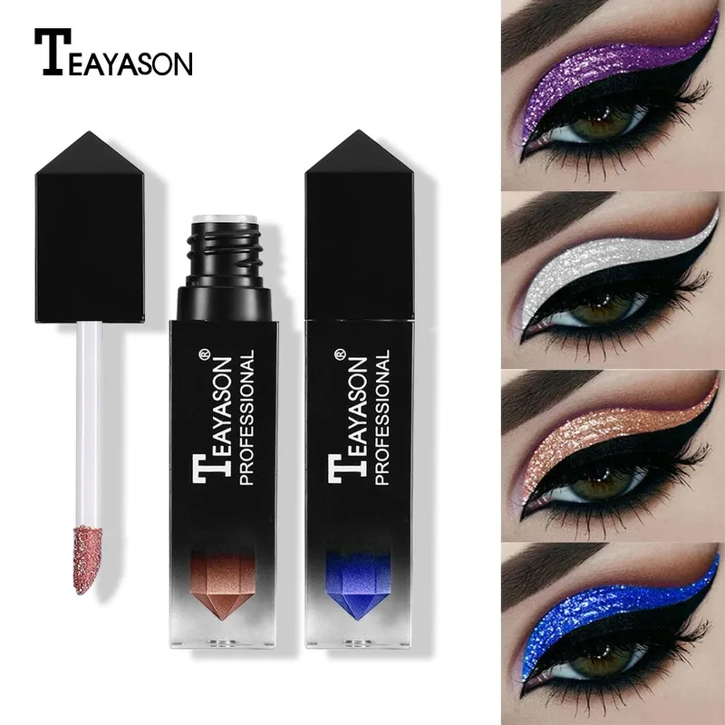 

1 Box of Paris Diamond Liquid Eye Shadow Color Shiny Water Eyeshadow Pearlescent Eye Shadow Gold Silver Multicolor